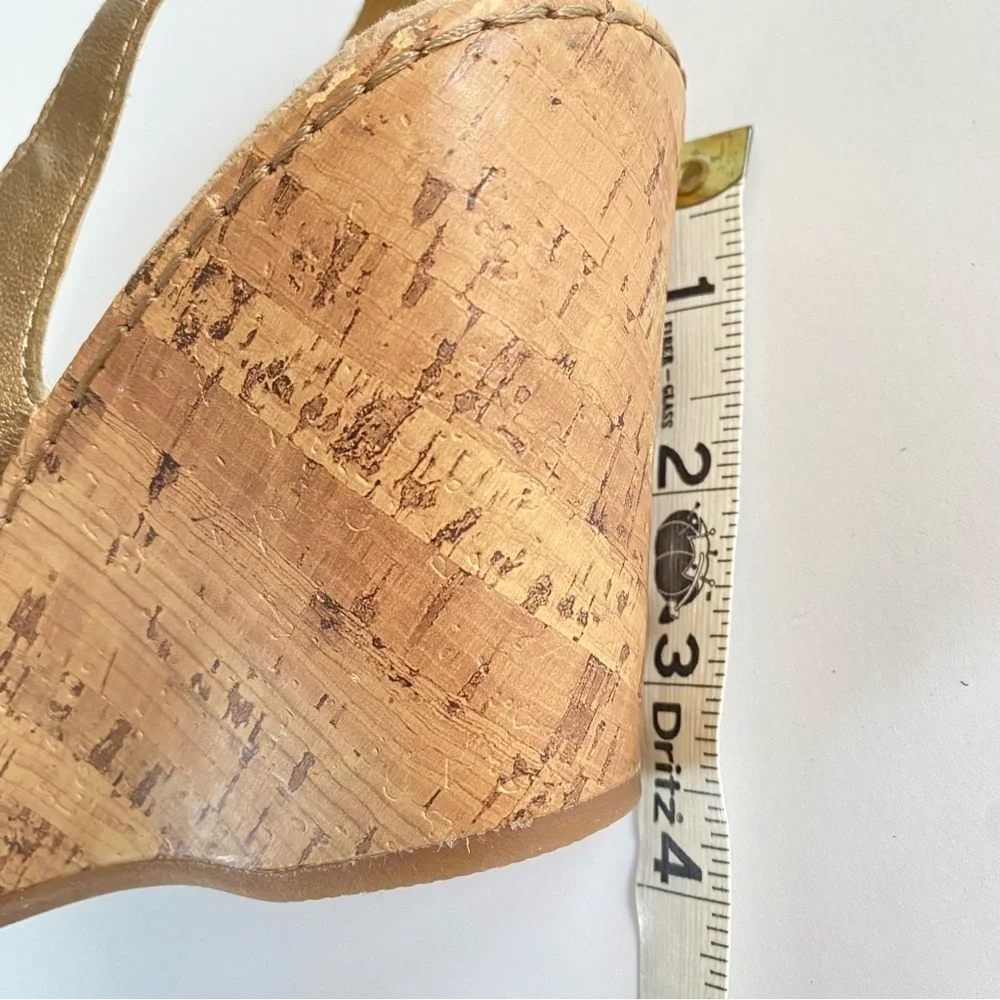 B.O.C. BORN CONCEPT Gold Wedge Sandals - Picture 13 of 14